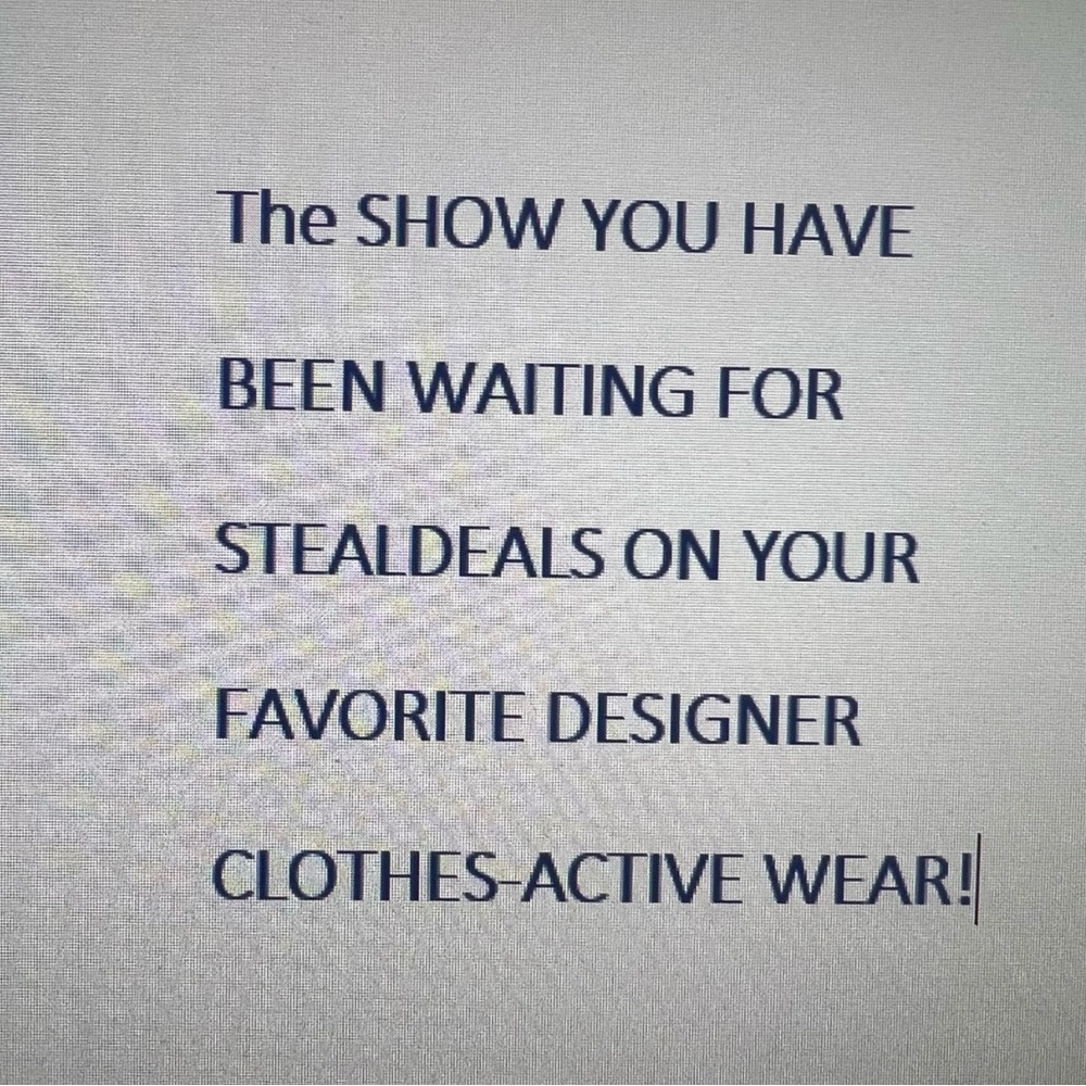 COPY - COPY - White Designer Active Wear Promotion